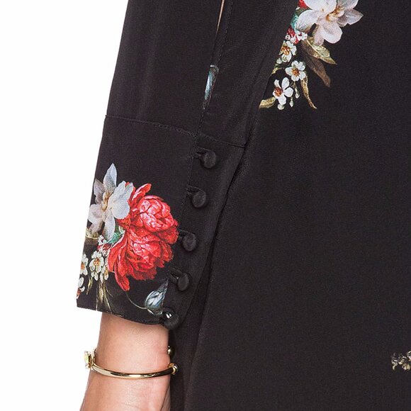 The Kooples Floral Tie Neck Dress ASO Anastasia Steele - Picture 5 of 11